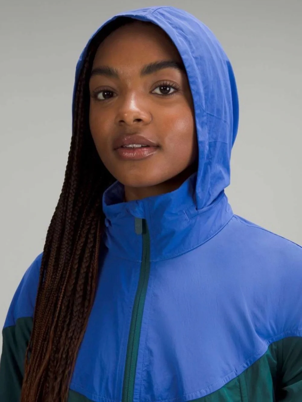 Lululemon Evergreen Full Zip Long Jacket Size 6 Green Jasper Wild Indigo Coat - Picture 3 of 10